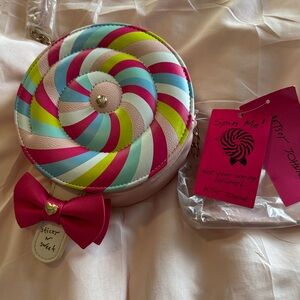 Betsey Johnson New Swirl Lollipop Crossbody Bag Valentine’s Day